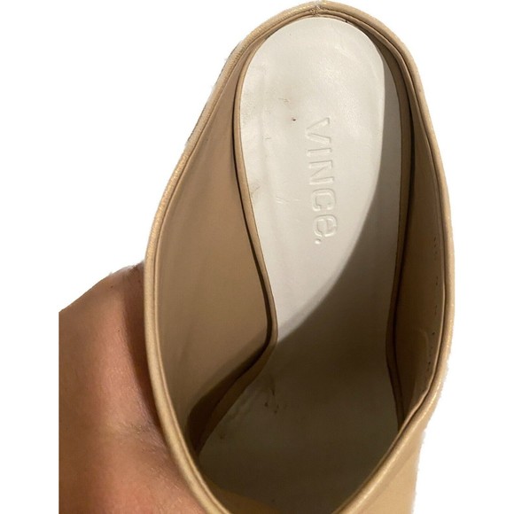 Vince Allison Open Toe Mules Tan Heels  Women's Size 9 - Picture 3 of 6